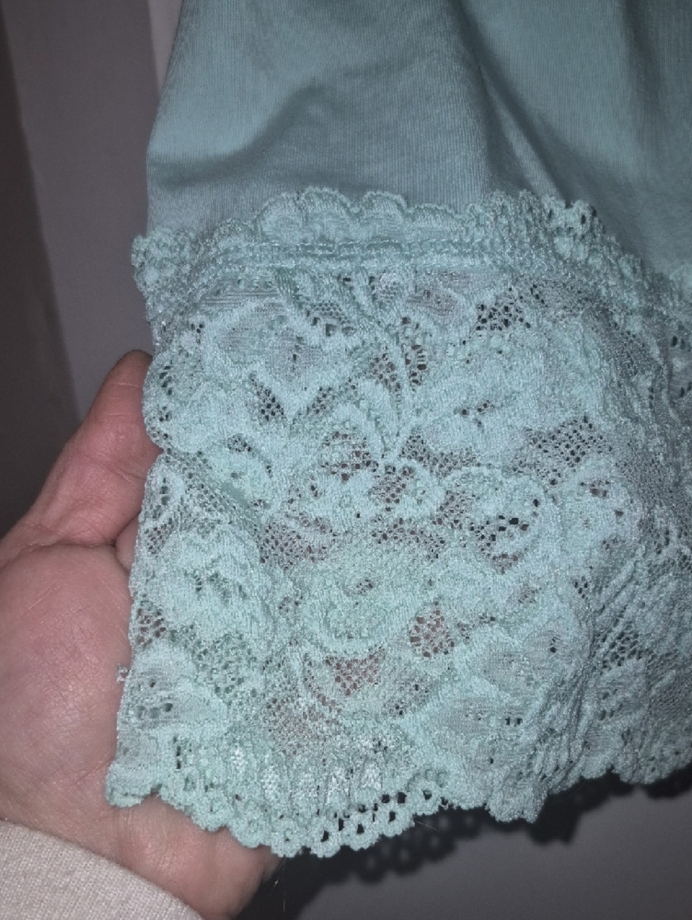 Sundance Mint Green  Lace-Trim Tank Top - Picture 4 of 4